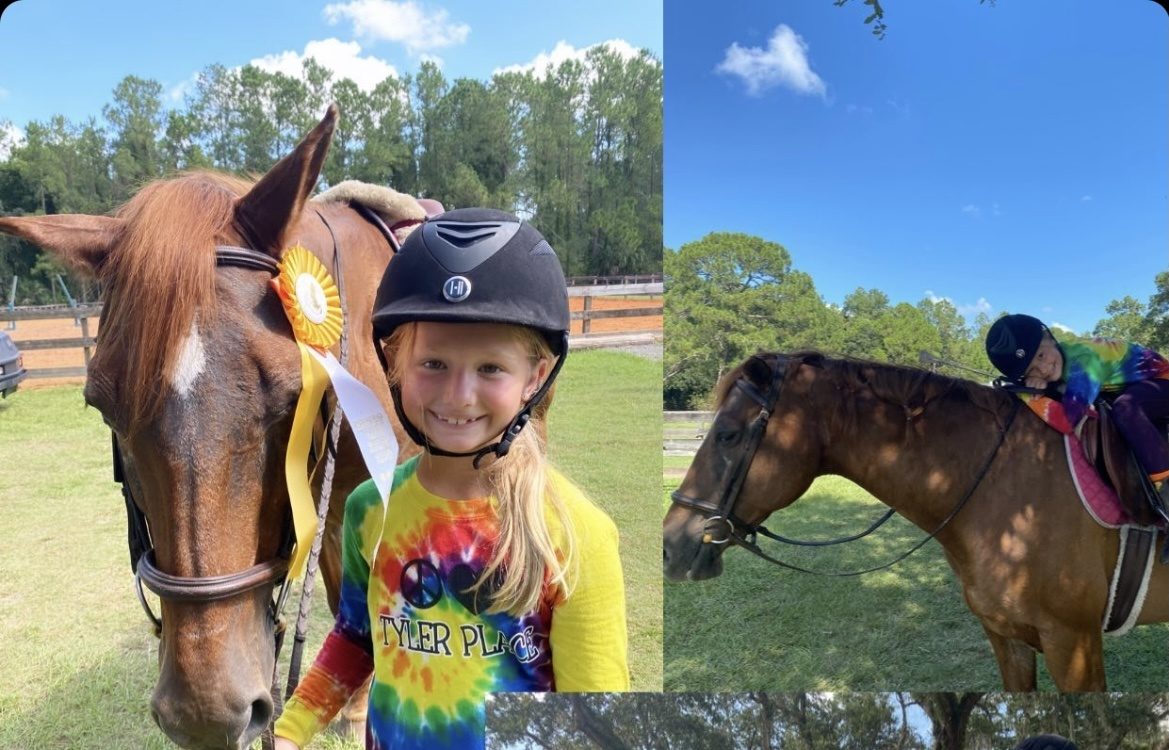 Camp life with Winnie the horse