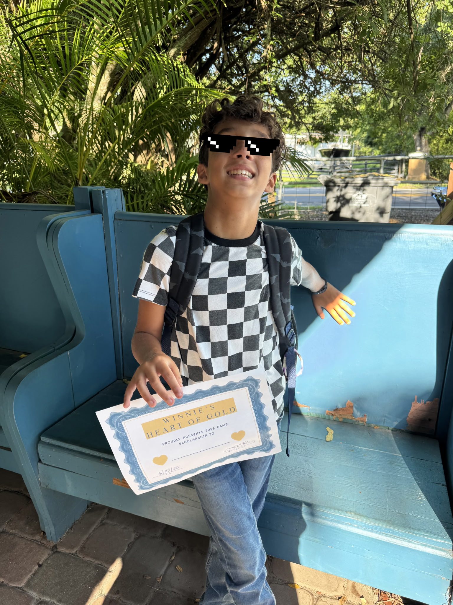 2025 scholarship recipient at horse camp