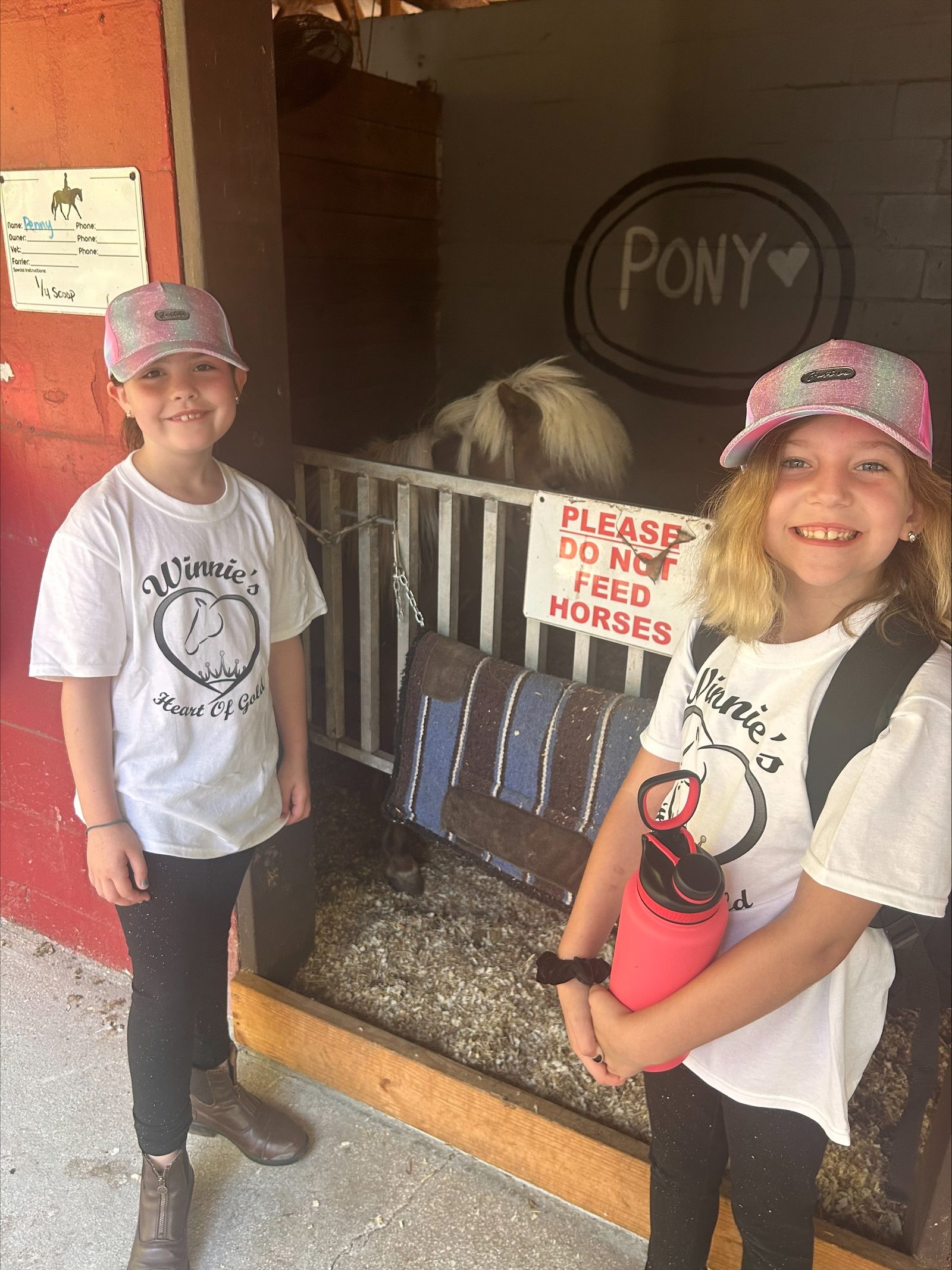 A 2025 scholarship recipient at horse camp